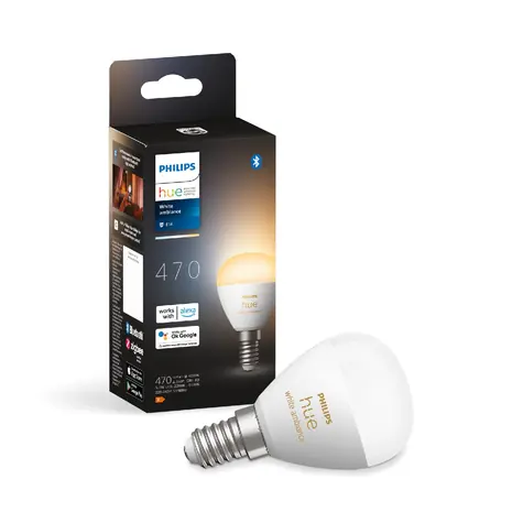 Philips HUE WA LED Luster žiarovka 5.1W / E14 / 470lm / 2200-6500K / IP20