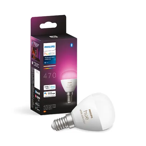 Philips HUE WACA LED Luster žiarovka 5.1W / E14 / 470lm / 2000-6500K / stmievateľné / IP20