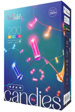 Twinkly Candies LED TWKC100RGB-G 100 ks 6 m / šikovná svetelná reťaz / RGB / Wi-Fi / Bluetooth