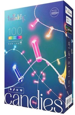 Twinkly Candies LED TWKC100RGB-T 100 ks 6 m / šikovná svetelná reťaz / RGB / Wi-Fi / Bluetooth