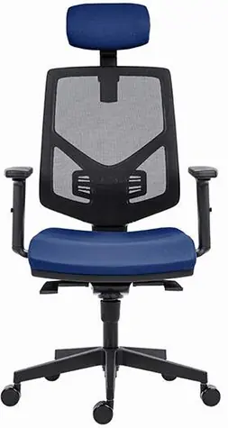 Powerton Tina modrá / Kancelárske ergonomické kreslo / nosnosť 120 kg 