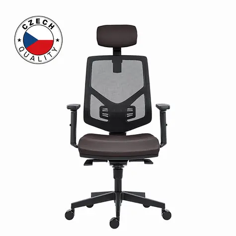 Powerton Tina šedá / Kancelárske ergonomické kreslo / nosnosť 120 kg 