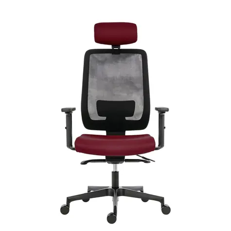 Powerton Lucie červená / Kancelárske ergonomické kreslo / nosnosť 130 kg 