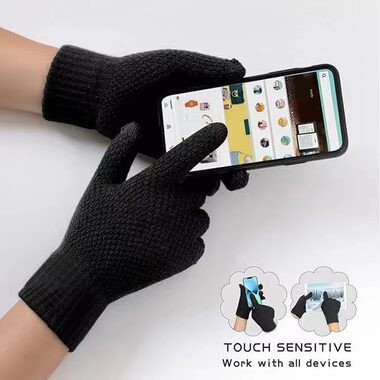 Swissten WINTER SMARTPHONE GLOVES Dámske čierna / Rukavice na smartphone