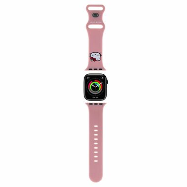 Hello Kitty Liquid Silicone Kitty Head Logo Remienok pre Apple Watch 38/40mm ružová