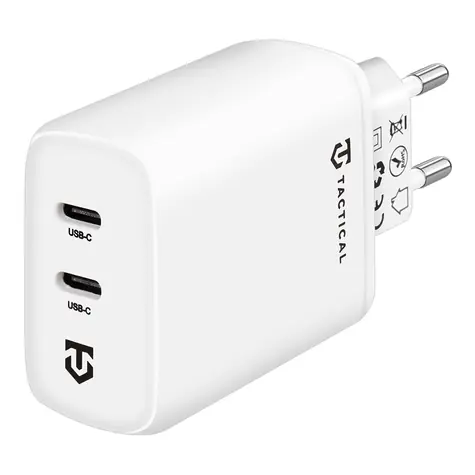 Tactical Base Plug Dual 40W biela / nabíjačka do siete / 2x USB-C &amp; USB-C / 3A 