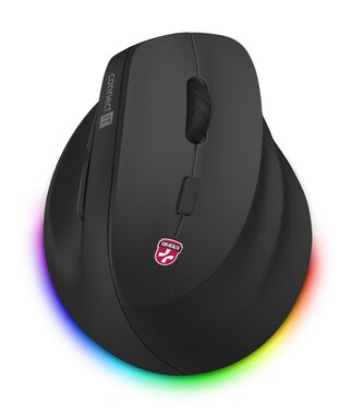 Connect IT FOR HEALTH CMO-2620 Cloudy čierna / Vertikálna myš / optická / 2400 DPI / 6 tlačidiel / 2.4GHz / BT 5.0