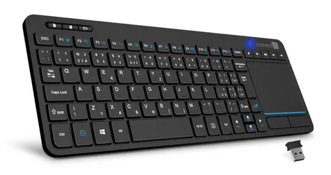 Connect IT CKB-2010-CS Touch čierna / Bezdrôtová klávesnica / touchpad / membránová / 2.4 GHz / CZ