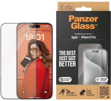 PanzerGlass UWF Ochranné sklo pre Apple iPhone 15 Pro / Inštalačný set 