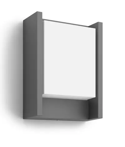 Philips Arbour 3.8W LED vonkajšie nástenné svietidlo šedá / 800LM / 3000K / IP44