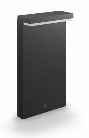 Philips Bustan 9W šedá / LED vonkajšie stĺpové svietidlo / 1000LM / 2700K / IP44