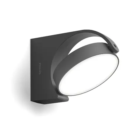 Philips Mimosa 7W šedá / LED vonkajšie nástenné svietidlo / 680LM / 4000K / IP44