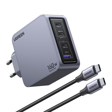 Ugreen Nexode 4- Port GaN Rýchlonabíjačka 160 W / 2x USB-C / USB