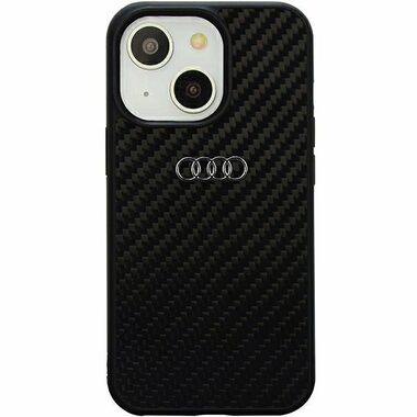 Audi Carbon Fiber Zadný Kryt pre Apple iPhone 14 čierna 