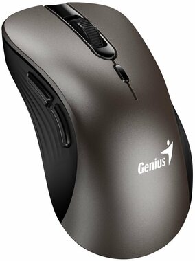 Genius Ergo 8100S titánová / Bezdrôtová myš / 1600 DPI / 2.4 GHz USB-A dongle / 1x AA