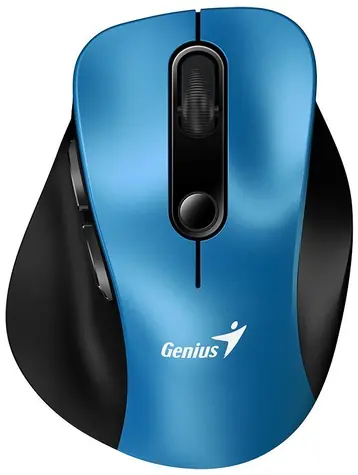Genius Ergo 9000S modrá / Bezdrôtová myš / 2400 DPI / 2.4 GHz USB-A dongle / Bluetooth / 1x AAA