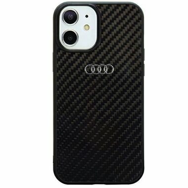 Audi Carbon Fiber Zadný Kryt pre Apple iPhone 11/XR čierna 