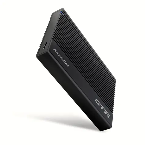 Axagon EE25-GTR, USB-C 10Gbps - SATA 6G 2.5" RIBBED box, čierny