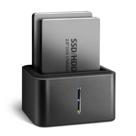 Axagon ADSA-D25, USB 5Gbps - 2x SATA 6G 2.5" SSD/HDD CLONE MINI dokovacia stanica