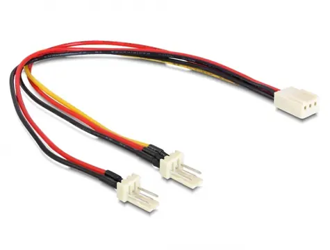 DeLock Kábel 3pin fan (F) - 2x 3pin fan (M) 22cm