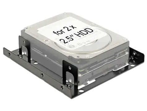 DeLock Inštalačný rámček pre disky 2x 2.5" na 3.5" čierna