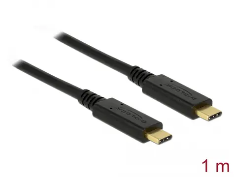 DeLock Kábel USB 3.1 C (M) - USB 3.1 C (M) 1.0m čierna