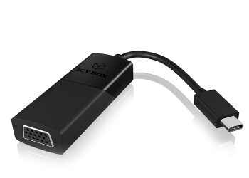 Icy Box IB-AC533-C Adaptér USB 3.1 Type C (M) - VGA (F) čierna