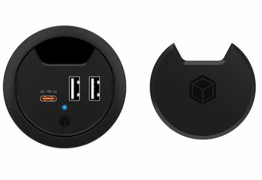 Icy Box IB-HUB1407 čierna / Nabíjačka / 30W / 2x USB-A / 1x USB-C 