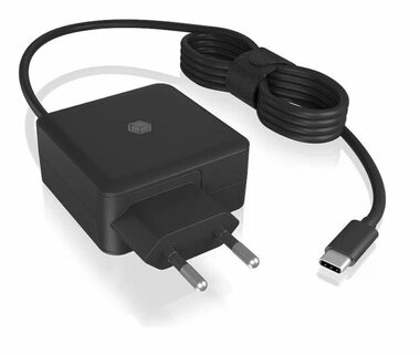 Icy Box IB-PS111-PD čierna / Nabíjačka / 65W / USB-C / 1.5m kábel