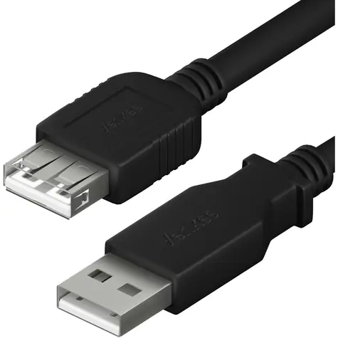 YENKEE YCU 014 BK Predlžovací kábel USB-A (M) - USB-A (F) 1.5m čierna 