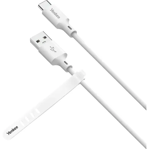 YENKEE YCU 315 WH SILIC Kábel USB-A (M) - USB-C (M) 1.5m biela / 15W
