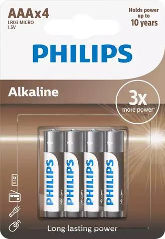 Philips batéria LR03A4B/10 Alkalická AAA - 4ks