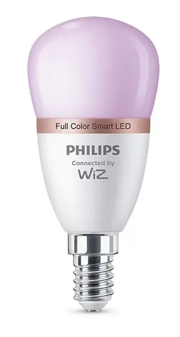 Philips SMART P45 E14 4.9W biela / múdra LED žiarovka / RGBW / 470 lm / 2200 - 6500 k / stmievateľná