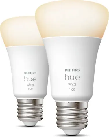 Philips Hue White E27 9.5W 2 ks / múdra LED žiarovka / 1055 lm / 2700 k / stmievateľná