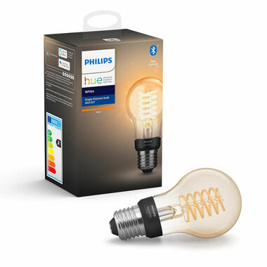 Philips Hue White Filament A60 DIM E27 7W / múdra LED žiarovka / 580 lm / 2100 k / IP20 / stmievateľná