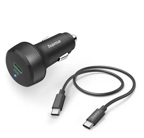 HAMA 201614 Set Nabíjačka USB-C 25W + kábel USB-C 1m čierna