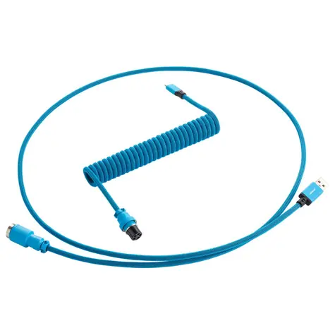 CableMod PRO Coiled Keyboard Cable Micro-USB - USB-A 1.5m Spectrum Blue / Kábel pre klávesnicu