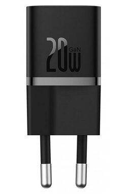 Baseus GaN5 Mini 20W EU Rýchlonabíjačka čierna / 20W / 1x USB-C