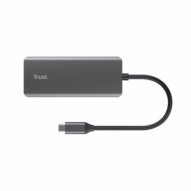 Trust Dalyx 6v1 USB-C strieborná / USB hub / 2x USB-A 3.2 / 2x USB-C 3.2 / HDMI 2.0 / RJ-45