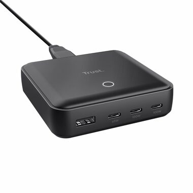 Trust Maxo 100W 4- Port čierna / Nabíjačka / 100W / 1x USB-A / 3x USB-C