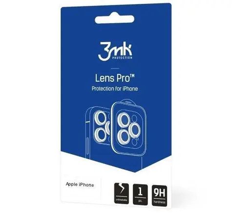 3mk Lens Pre ochrana kamery pre Apple iPhone 15 Yellow