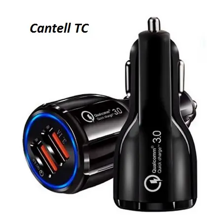 Cantell TC Qualcomm 3.0 Nabíjačka do auta (TP-LINK PP) čierna / 2x USB-A / OEM 