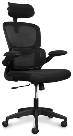 Connect IT FOR HEALTH DeltaPro čierna / Kancelárske kreslo / nastaviteľné / AirMesh poťah / 5 koliesok / nosnosť 120 kg