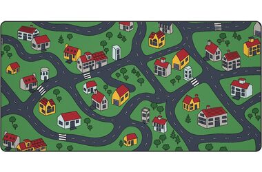 KRUX Space City MAX zelená / Podložka pod myš / 120 x 60 x 0.3 cm