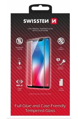 Swissten FULL GLUE COLOR FRAME CASE FRIENDLY sklo pre Samsung Galaxy XCOVER 7 čierna