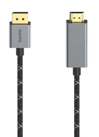 HAMA 200506 Kábel DisplayPort na HDMI 1.5 m / DisplayPort (M) / HDMI (M) / 4K @ 60Hz
