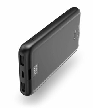 HAMA Performance 10 čierna / Powerbanka / 10000 mAh / 1x USB-C / 2x USB-A / 5V / 3A