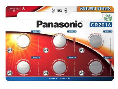 Panasonic Lítiová batéria CR2016 3V 6ks/blister