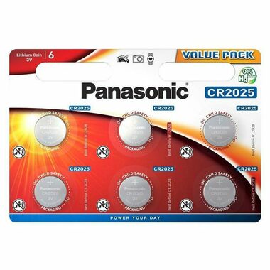 Panasonic Lítiová batéria CR2025 3V 6ks/blister