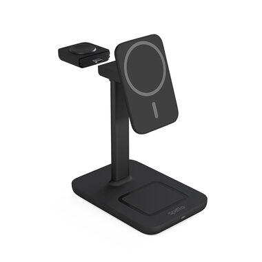 Epico Spello Bezdrôtová nabíjacia stanica s podporou MagSafe 3v1 čierna / až 23W